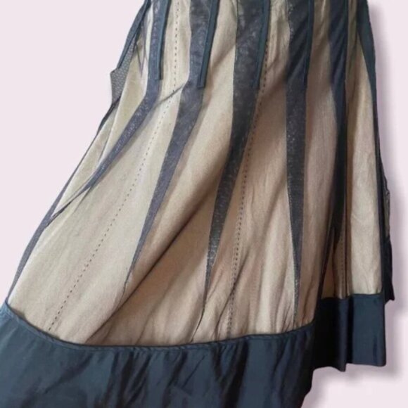 INC Midi Tan and Black Skirt. Size: small. - Picture 3 of 5